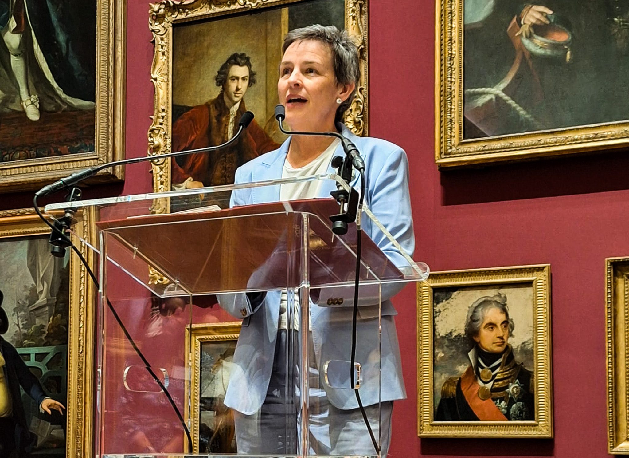 Defra Minister Mary Creagh speaking at the launch of the ESA's Vision 2040 report