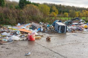 Evidence of waste crime - waste fly-tipped